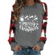 thumbnail image 2 of Pntutb moda mujer estampado cuello redondo pulóver tops manga larga cómoda blusa sudadera Pntutb Pntutb-8517, 2 of 6