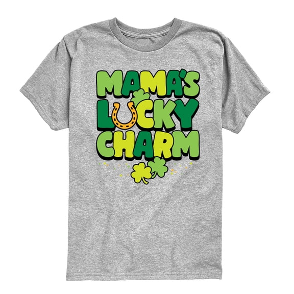Instant Message - Mamas Lucky Charm - Youth Boys Short Sleeve Graphic T-Shirt