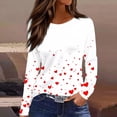 thumbnail image 2 of Valentine's Day Women's Funny Love Heart Graphic Shirt Casual Long Sleeve Pullover Top Trendy Crewneck Sweatshirt, 2 of 7