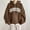 Brown, variant on XINXIAOO Hoodies Sweatshirt for Women Long Sleeve Hoodie Pullover Sweatshirt Soft Hoodie Brown Sweatshirt Womens Fall Clothing Preppy Clothes