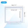 thumbnail image 2 of Uxcell 4 Pcs 3D Vitrina Flotante, Soporte de Exhibición de Marco Flotante de 7.1 x 7.1 x 0.8 Pulgadas, Caja de Almacenamiento de Joyas Transparente PE, Blanca, 2 of 6