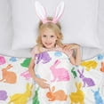 thumbnail image 5 of Easter Blanket Easter Bunny Flannel Throw Blankets for Kids for Women Easter Rabbit Decorations Blanket for Bed, Sofa,Couch,Travel Blanket 50 x 60 inch, 5 of 6
