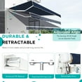 thumbnail image 5 of AECOJOY 13' x 10' Manual Retractable Patio Awning,Outdoor Awning Retractable Sunshade Shelter in Dark Blue, 5 of 8