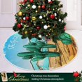 thumbnail image 6 of FMSHPON Mexico Cactuses Xmas Christmas Tree Skirt Stand Mat for Holiday Party Decoration Indoor Outdoor 48 inches, 6 of 6
