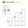 thumbnail image 3 of Quincy 58.22 in. Tall Wood 4-Shelf Modular Shelving Unit, 3 of 14
