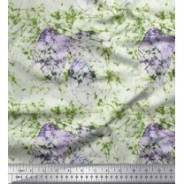 Soimoi Cotton Poplin Fabric Leaves & Texture Print Sewing Fabric Yard 42 Inch Wide