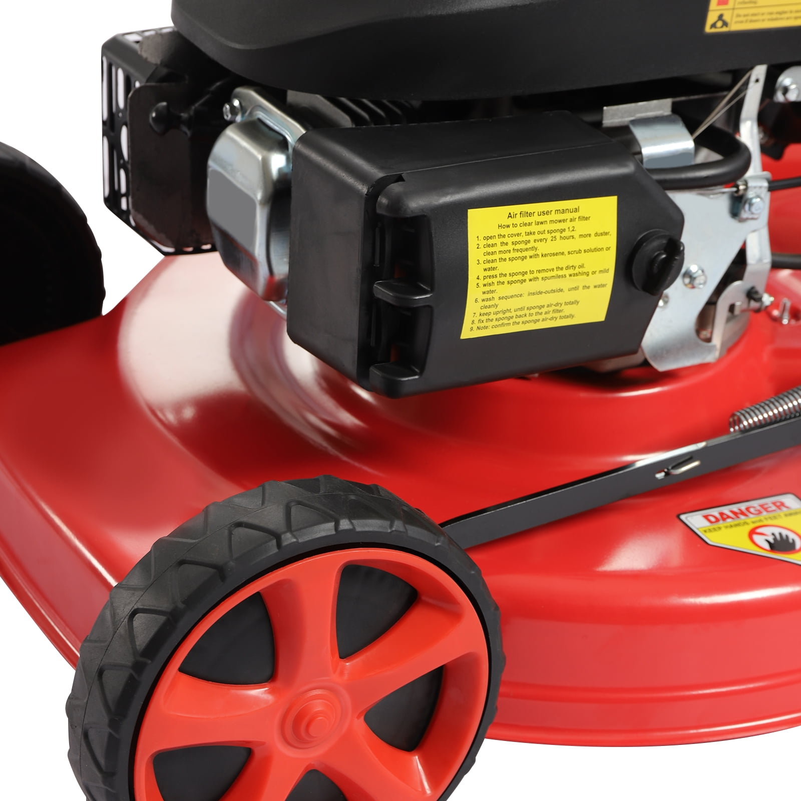 Miumaeov 3-in-1 Gas Powered Lawn Mower, 4-Stroke Engine Self Propelled with Bag, 20-inch & 173CC 6.0HP Gas Mower with 8 Adjustable Heights for Small to Medium Sized Yards