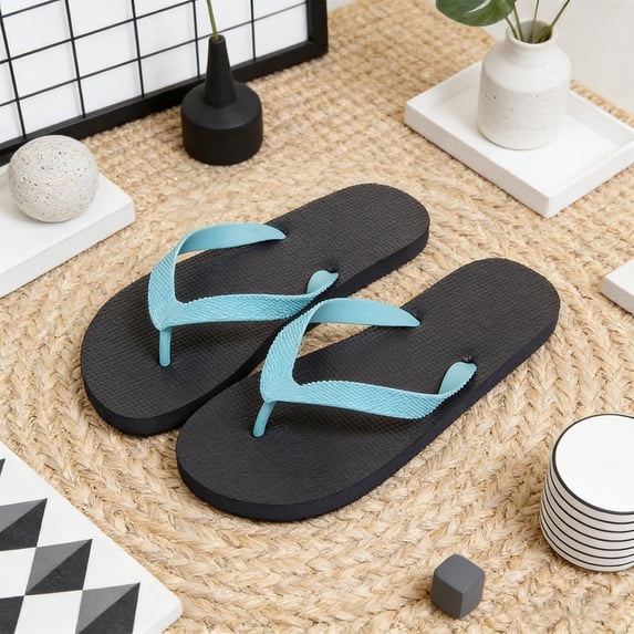 Shadoumai Slim Flip Flops for Women Beach Rubber Shower Shoes Basic Thong Sandals