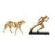 thumbnail image 1 of Escultura Abstracta De Guepardo Golden Runner, Figura De Arte Moderno, Adorno Decorativo Para Centro De Mesa, Para Oficina Y Decoración Del Hogar., 1 of 8