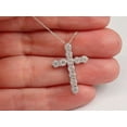 thumbnail image 4 of 2.00Ct Round Cut Lab Created Diamond Women's Cross Pendant 14K White Gold Plated Sterling Silver, 4 of 4