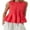 Red, variant on Rdhnmea Women Pleated Tank Tops Solid Color Round Neck Sleeveless Ruffed Shirt