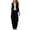 Black, variant on Women's 2 Piece Sets V-Neck Button Vests and Wide Leg Cargo Pants Matching Set Trendy Sleeveless Long Casual Outfit with Pockets