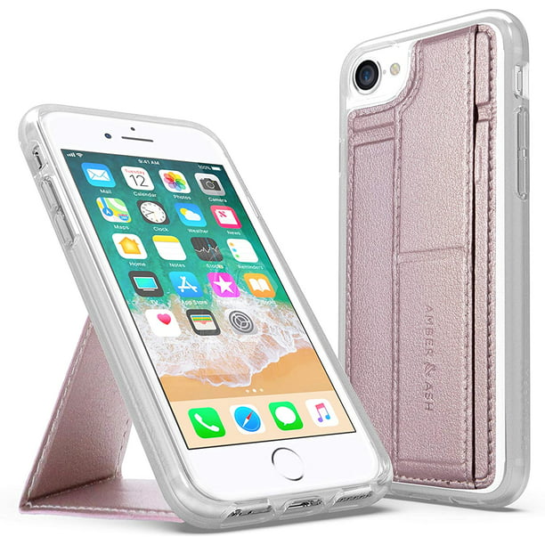 iPhone SE 8 Case 2020,iPhone 7/6/6s Case, Amber & Ash Strap Grip Card ...