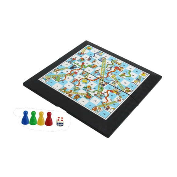bedienty Jeu de Société Serpent et Échelles Jeu Portable de Voyage pour Famille Adultes Enfants