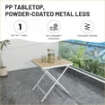 thumbnail image 5 of Patio 5-Piece Modern Indoor Outdoor Dining Set | 4 Chairs 1 Square Table | Mustard Yellow | Metal, 5 of 26