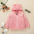 thumbnail image 3 of Vedolay Jean Jackets for Girl Girl's Cozy Jacket Fall Winter Casual Fuzzy Outwear Coat,Pink 2-3Y, 3 of 4