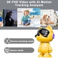 thumbnail image 3 of Cámara de seguridad inalámbrica para interiores 3K-Cute Tiger-Pet Robot, 3 of 9