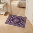 thumbnail image 2 of ODIKA 2'x3' Ultra-Soft Accent Mat, Abstract Sunburst Bordered Geometric Swirl Ombre Boho Refined Structured None Washable, Bare feet friendly, Easy Care Indoor rug for Bedside, Footrest, 2 of 7