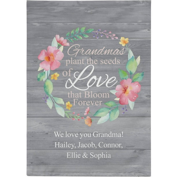 Personalized Her Love Blooms Garden Flag Grandma Walmart Com