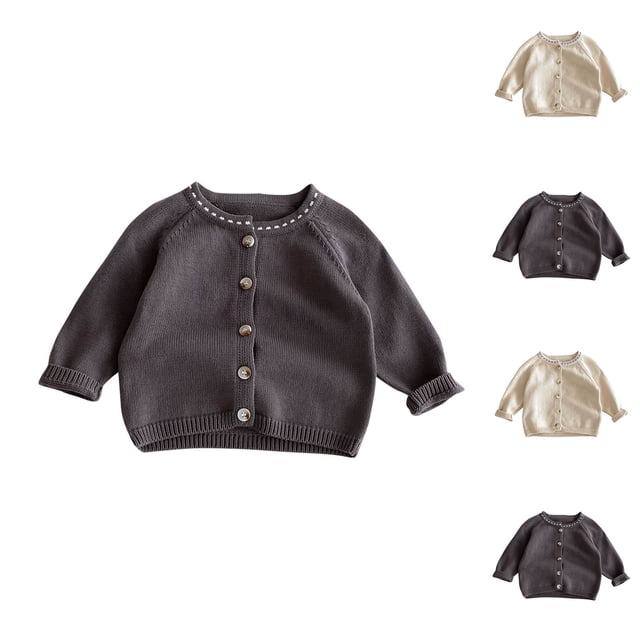 Chandail à Col Rond pour Garçons, Chandails à Manches Longues à Col Rond pour Enfants Hommes et Femmes
