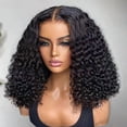 thumbnail image 2 of Pre Cut No Glue Water Wave 13x4 Bob Wigs Curly 7x5 Glueless Wig Human Hair Ready To Go Lace Frontal Wigs For Women Pre Plucked, 2 of 8