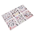thumbnail image 2 of Juego de 6 posavasos de acrílico compactos rectangulares con diseño de pájaros, elegantes, exquisitos y decorativos con múltiples patrones, 2 of 14