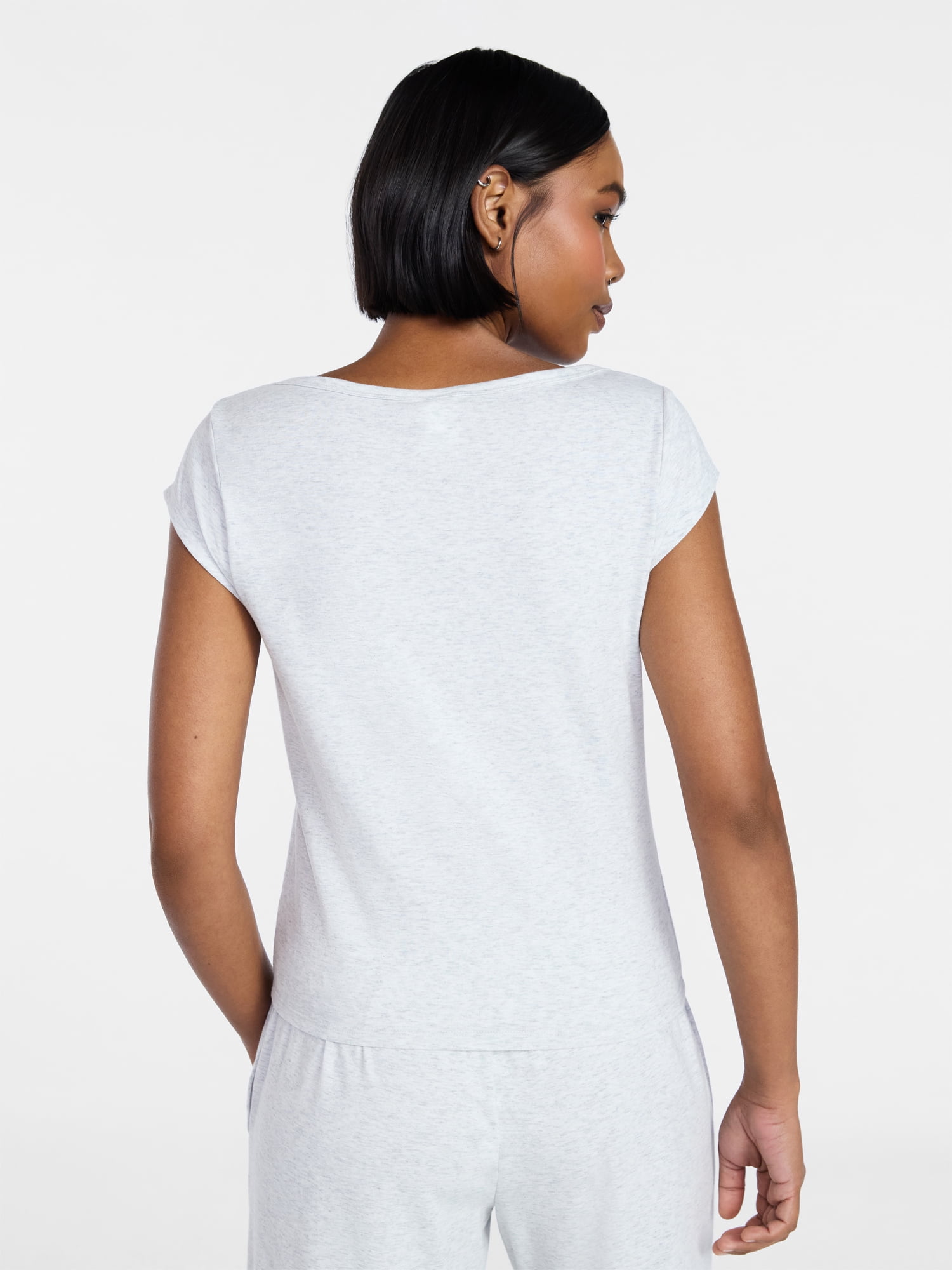 No Boundaries Cloud Core Sleep Scoop Neck Tee, Women's Sizes XXS-3X