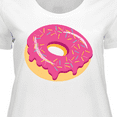 thumbnail image 4 of Inktastic Pink Donut with Sprinkles Women's Plus Size T-Shirt, 4 of 5