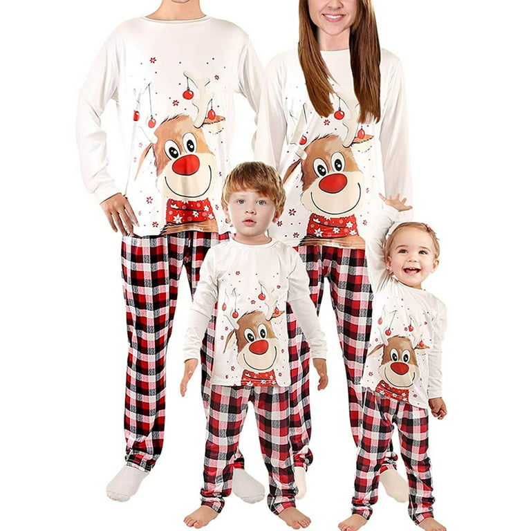GRNSHTS Family Matching Christmas Pajamas Set polyester Xmas Deer