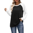 thumbnail image 3 of WIHOLL Long Sleeve Shirts for Women Color Block Raglan Tops Casual Crewneck Basic Tees Fall Clothes 2026 Fashion, 3 of 8
