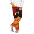 thumbnail image 2 of Susaid Halloween Pumpkin Print Soft Teen Sleep Pants, Long Pajama Bottoms with Two Pockets and Elastic Waist, Designed for Ages 5-16-Small, 2 of 6