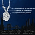 thumbnail image 2 of Gem Stone King 10K White Gold Lab Grown Diamond Pendant Necklace for Women | 0.70 Cttw | Gemstone April Birthstone | Oval 7X5MM | DEF Color | VVS-VS Clarity | With 18 inch Chain, 2 of 6