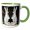 Green/White, variant on 3drose, a Set of Twin Rabbit Statues Used for Decoration for the Yard, 15oz Mug