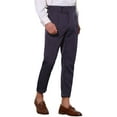 thumbnail image 4 of Lars Amadeus Striped Dress Pants for Men's Pleated Front Business Tapered Cropped Trousers, 4 of 4