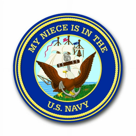 3.8 Inch MY NIECE IS IN THE NAVY VINYL TRANSFER DECAL