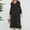 Black, variant on Hvot&aat Women's Elegant V Neck Midi Dress with Belt 2025 Fall Long Sleeve Evening Party Cocktail Dresses for Wedding Guests