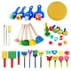 thumbnail image 1 of Juego de pinceles de pintura para niños, Kit de pinceles de pintura con esponja de aprendizaje temprano, divertido, 30 Uds., 1 of 9