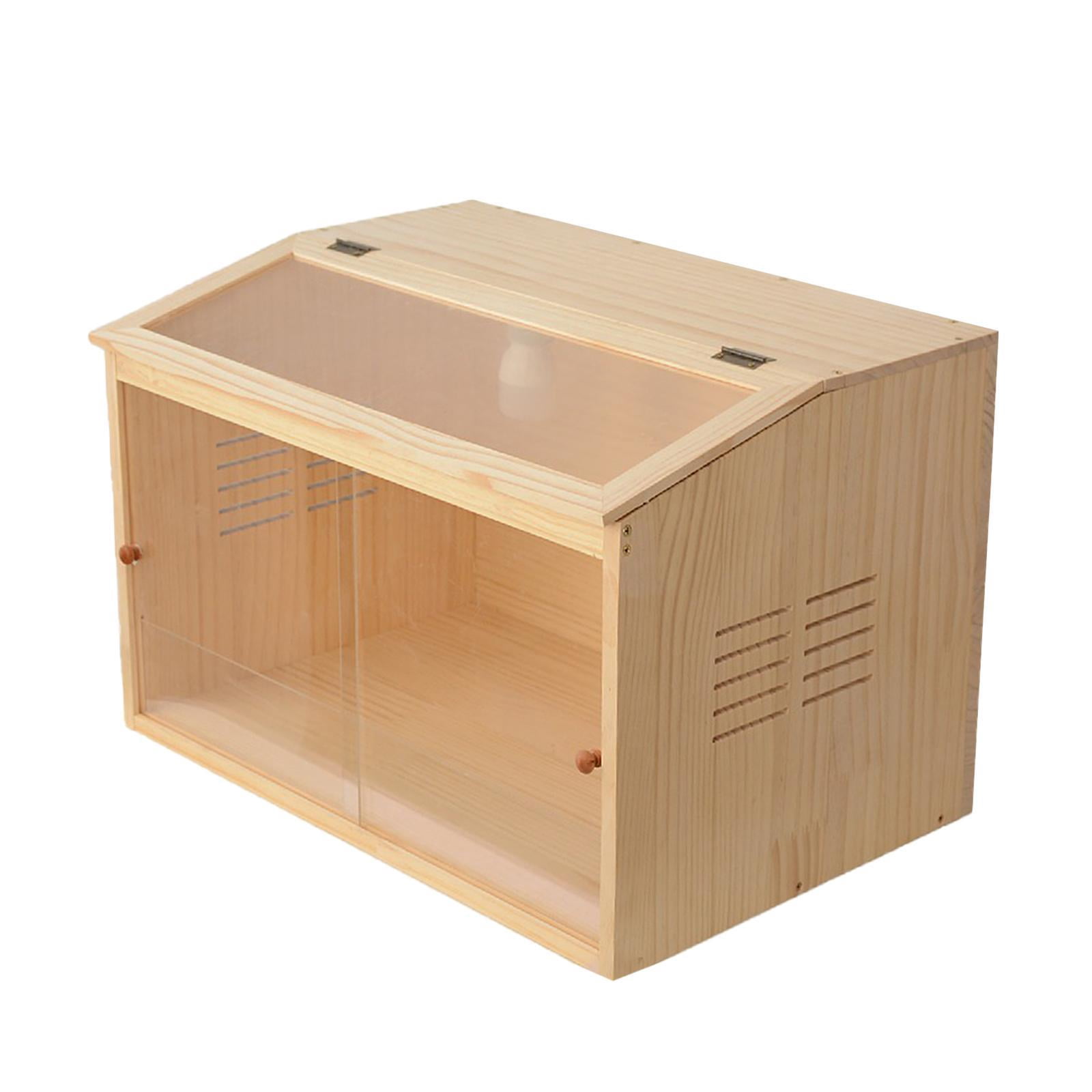 Bvdfgk Chick Brooder Box Hamster Breeding Box Wooden Assemble Rutin Chicken Feeding Box