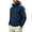 Navy, variant on Rrxhxhs Raincoat for Men Solid Color Long Sleeve Elastic Cuffs Thin Casual Drawstring Hooded Windbreaker Jacket with Zipper Pockets,Black,L
