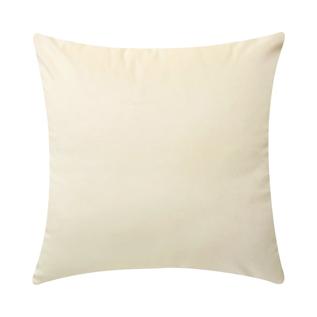 Funda de almohada cuadrada de terciopelo con forma de almohada, funda de almohada decorativa para sofá de color sólido, beige sidaley HA003042-09