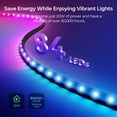 thumbnail image 3 of DeckTok HDMI TV Backlight Smart Rgb Color Changing LED Strip Lights for 55–65" Tvs, 3 of 8