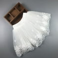thumbnail image 2 of White Tutus Skirt for Girls, Girls Lace Mesh Skirts, Toddler Kids Layered Tulles Elastic Skirt, Princess Dress for Ballets Dance Girls School Uniform Mini Skirts White 5Y, 2 of 6