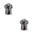 thumbnail image 1 of Minnieouse Camiseta de manga corta con estampado de dragón chino, ropa de calle con cuello vuelto, Top de solapa de verano, ropa informal S 2piezas, 1 of 6