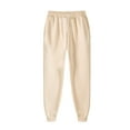 thumbnail image 2 of TOWED22 Men's Cotton Sweatpants Open Bottom Athletic Jogger Sweatpants Lightweight Sweat Pants Lounge Pants with Pockets(Beige,S), 2 of 3
