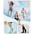 thumbnail image 5 of CAMBIVO Compression Socks for Women, 15-20 mmHg Knee High Socks 3 Pairs, Gradient Color Socks for Nurses, Running, Travel & Comfort, 5 of 7