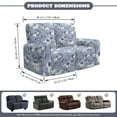 thumbnail image 2 of Xixirimido Loveseat Recliner Cover 6-Pieces Stretch Recliner Sofa Covers Reclining Couch Slipcover Washable Furniture Protector for Pets(2Seater), Daisy Grayish Blue, 2 of 8