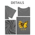 thumbnail image 5 of XCHQRTI Butterfly Graphic Plus T-Shirts Women Graphic Casual Shirt Summer Short Sleeve Tee, 5 of 6
