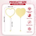 thumbnail image 2 of Uxcell 3 Pack Beadable Mirrors with Handle, 6.4 Inch Long Heart Shape Bead Mirror Bars Removable for DIY Crafts(Yellow), 2 of 7