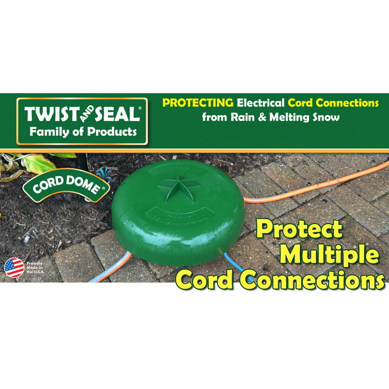 Twist and Seal Cord Protect Outdoor Extension Cord Cover and Plug