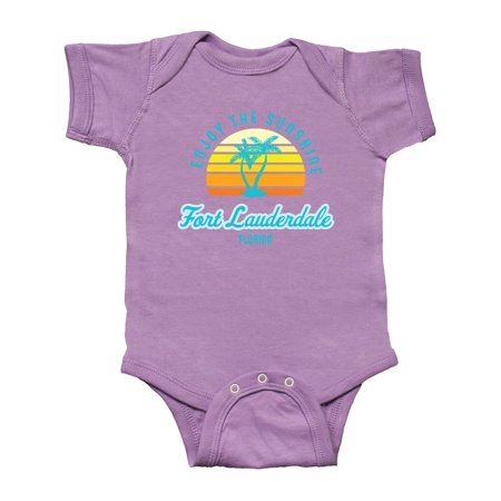 

Inktastic Summer Enjoy the Sunshine Fort Lauderdale Florida in Blue Gift Baby Boy or Baby Girl Bodysuit